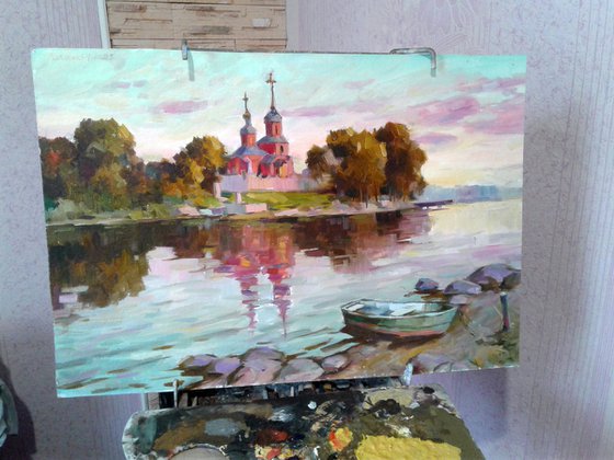 Ukrainian landscape with a church