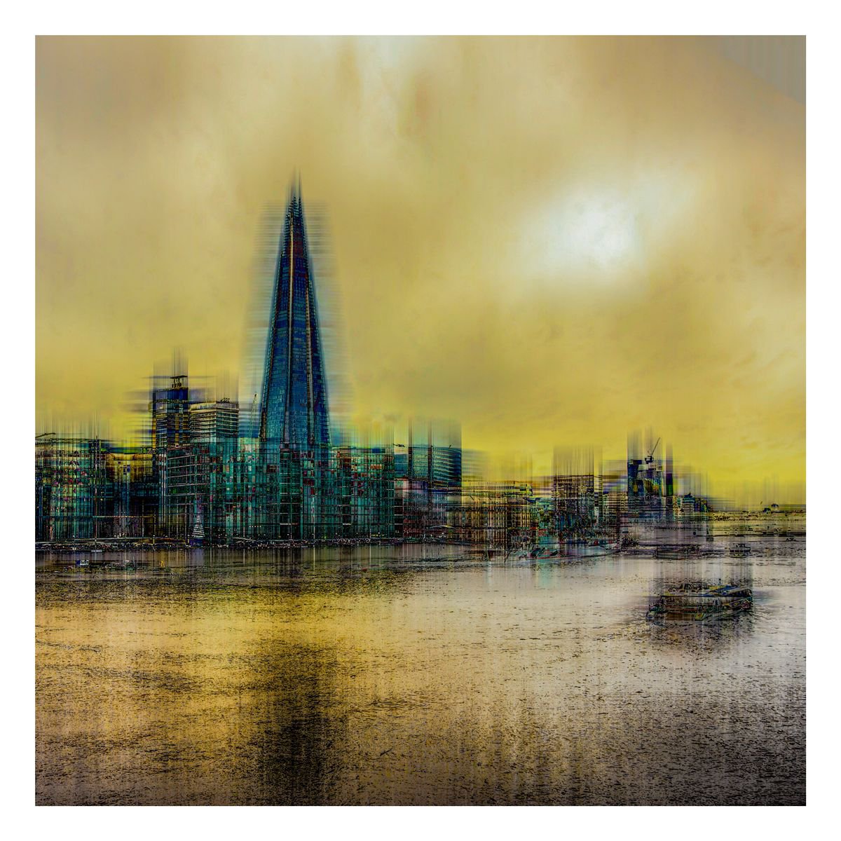 Agitated Views #6: The Shard and Thames (Limited Edition of 10) by Graham Briggs