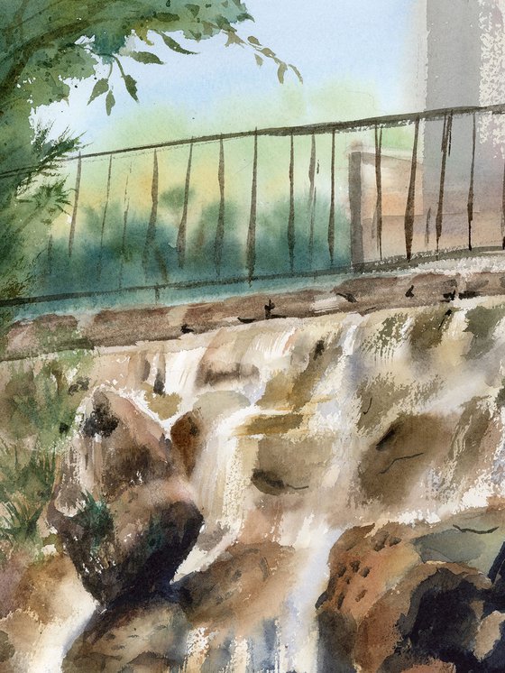 Waterfall by the Bridge