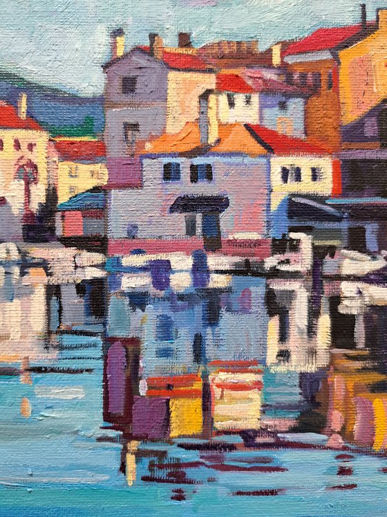 In a quiet harbor