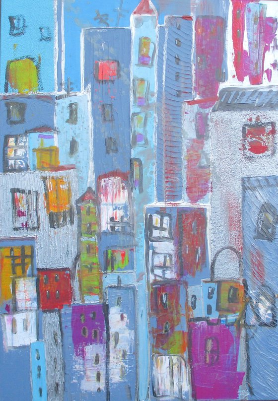 blue summer city