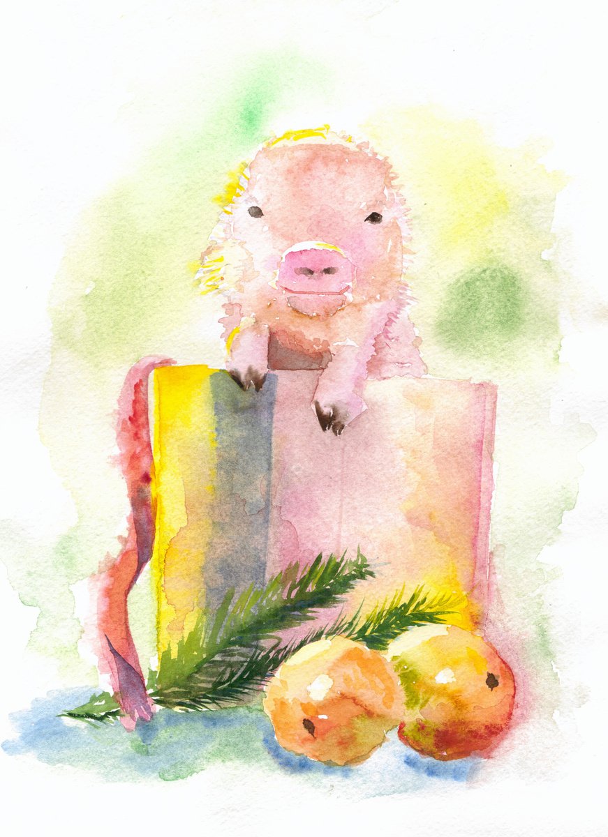 Christmas Piggy by Ekaterina Mitrofanova