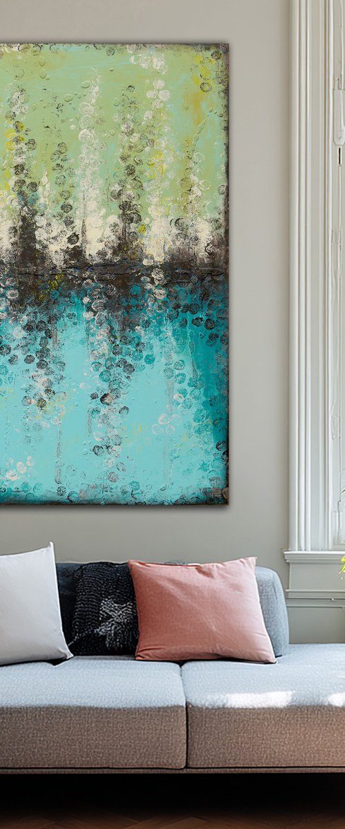 Boiling Bubbles Turquoise by Ronald Hunter