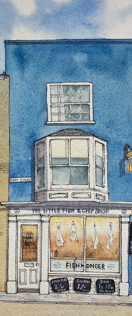 The Little Fish & Chip Shop Southwold by JANE  DENTON