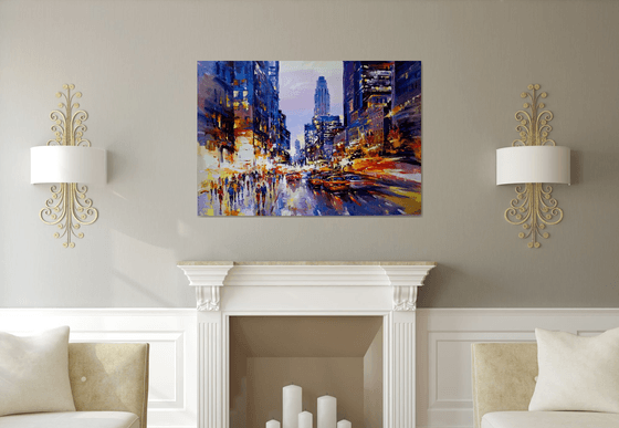 Evening  lights (New York)