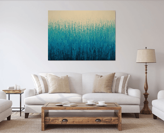 Blue Teal Sand - Seascape