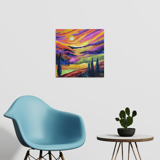 Colours of the Sun  -landscape painting