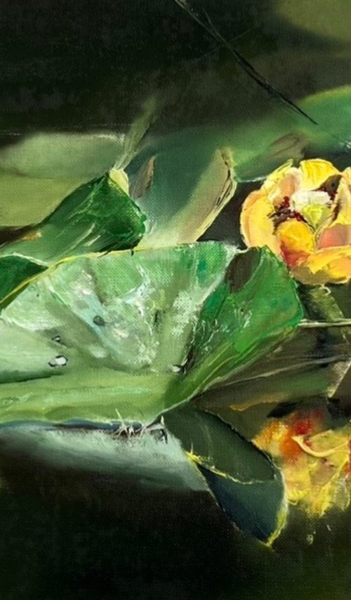 Yellow Flower Water Lily by Myroslava Denysyuk