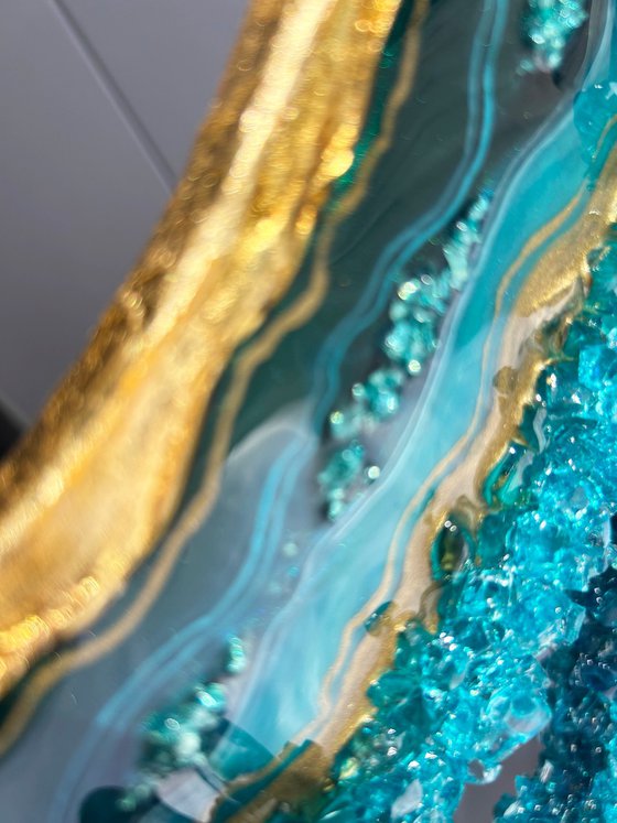Geode Slice "Malachite"