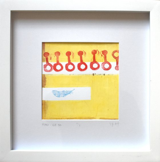 Monotype #30 with feather