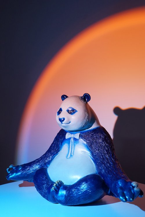 Meditation Panda（Ocean) by Zhao Yongchang 赵永昌