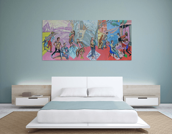 Workers at Westferry Circus