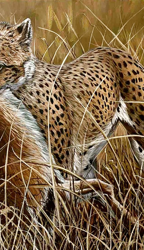 Cheetah carries off a Thomson's gazelle by Elena Adele Dmitrenko