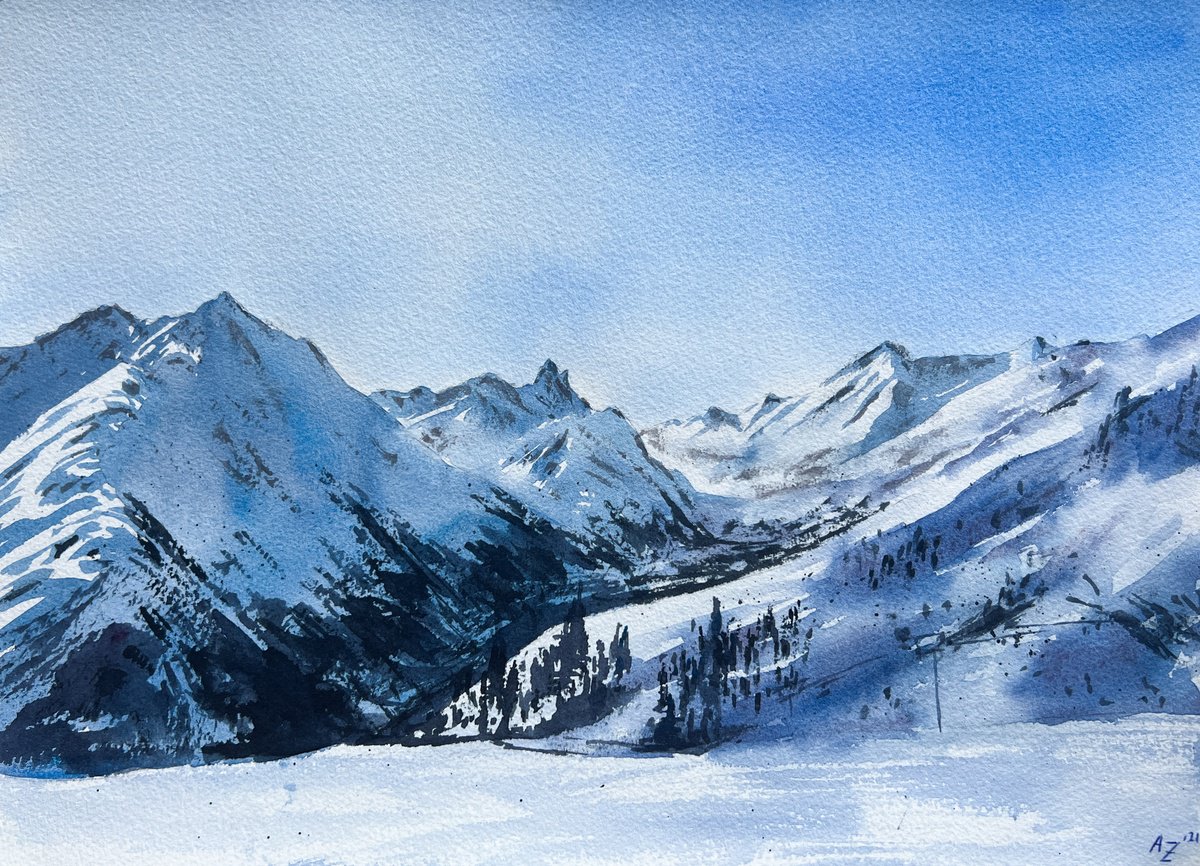 Snowy mountains series / 6 by Anna Zadorozhnaya