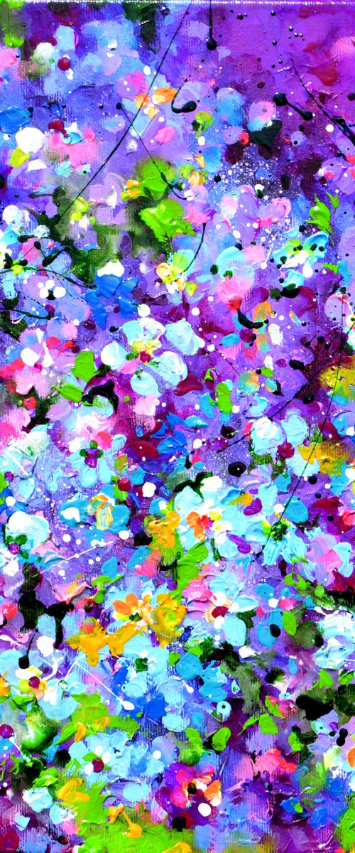 Wild Forget Me Not Floral Field by Soos Roxana Gabriela