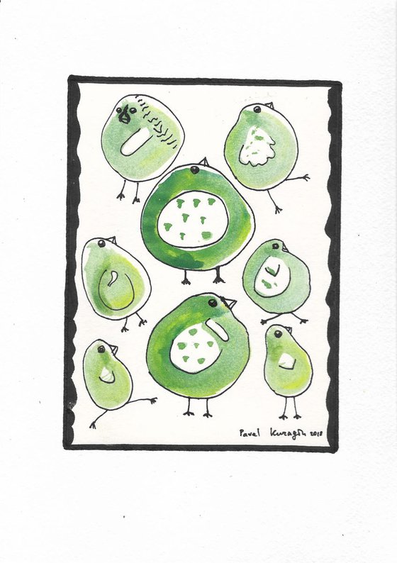 Green birds