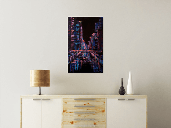 Night city lights