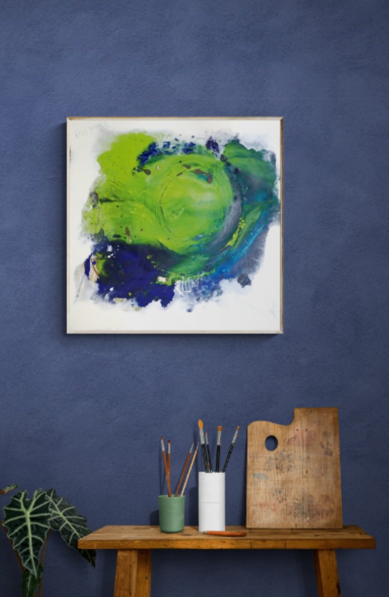 Expressive Abstract Painting By Christa Haack, 25 X 25, Clearing 4, Original Artwork