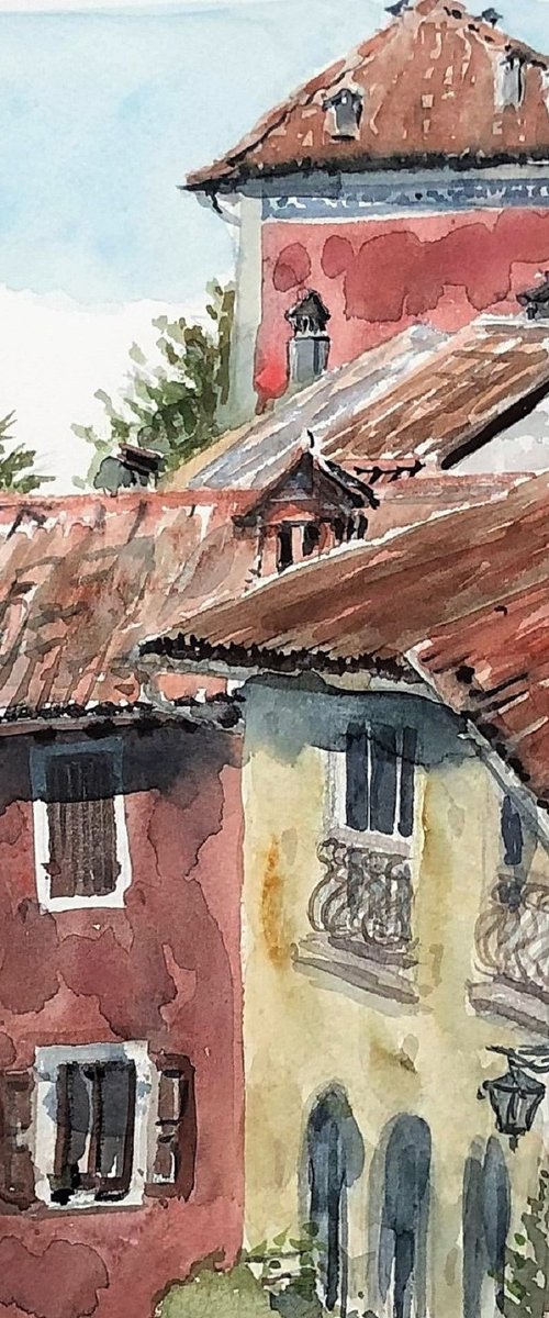 Houses in Gardone, Lake Garda by Morag Paul