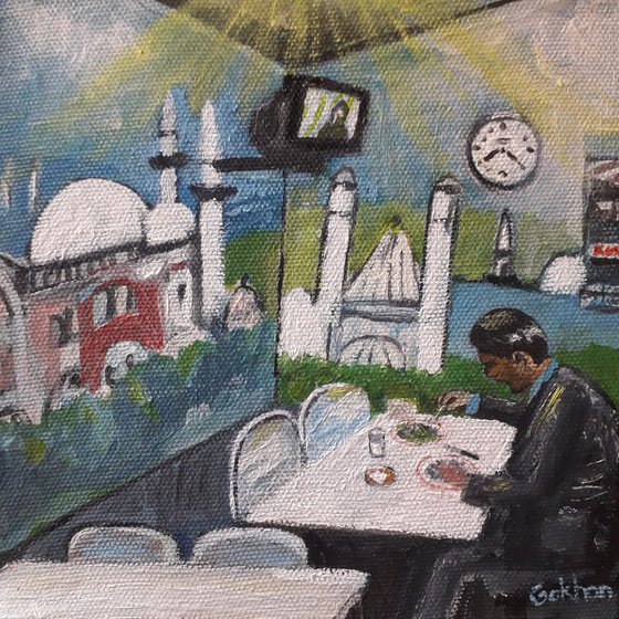 Alone in an Istanbul tavern