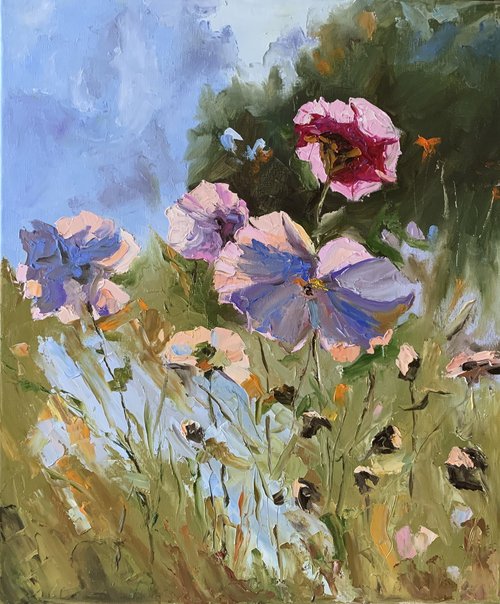 Meadow with Tender flowers. by Vita Schagen