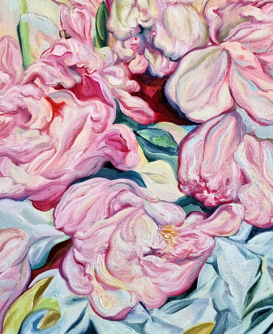 Still life with Pink flowers