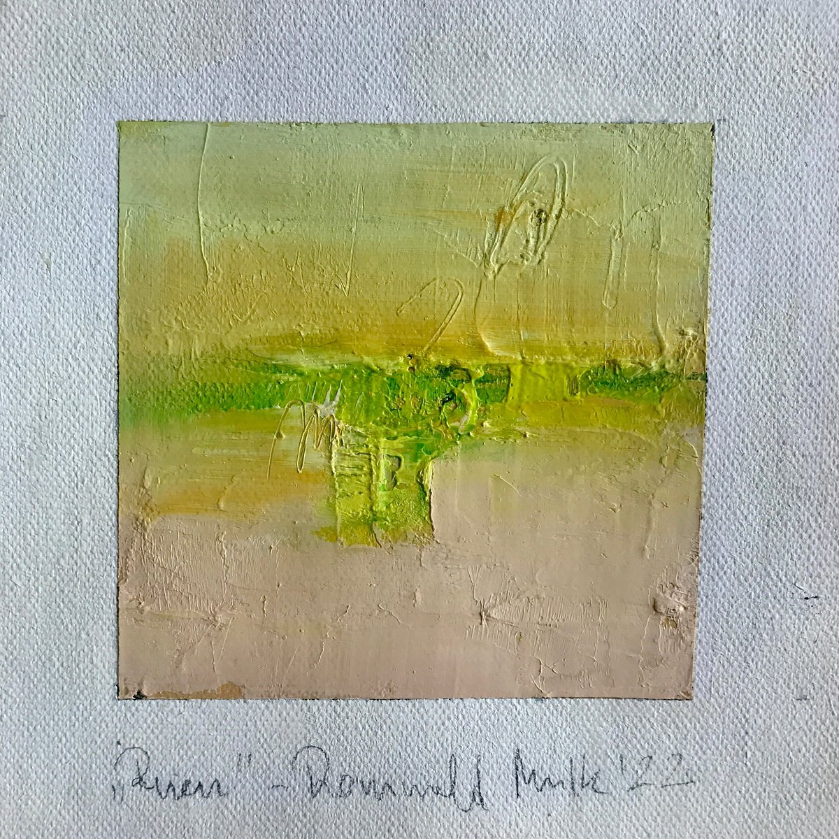 Expressive Abstract Oil Painting By Romuald Mulk Musiolik, 6 X 6", Miniatura Ruen, Original Artwork