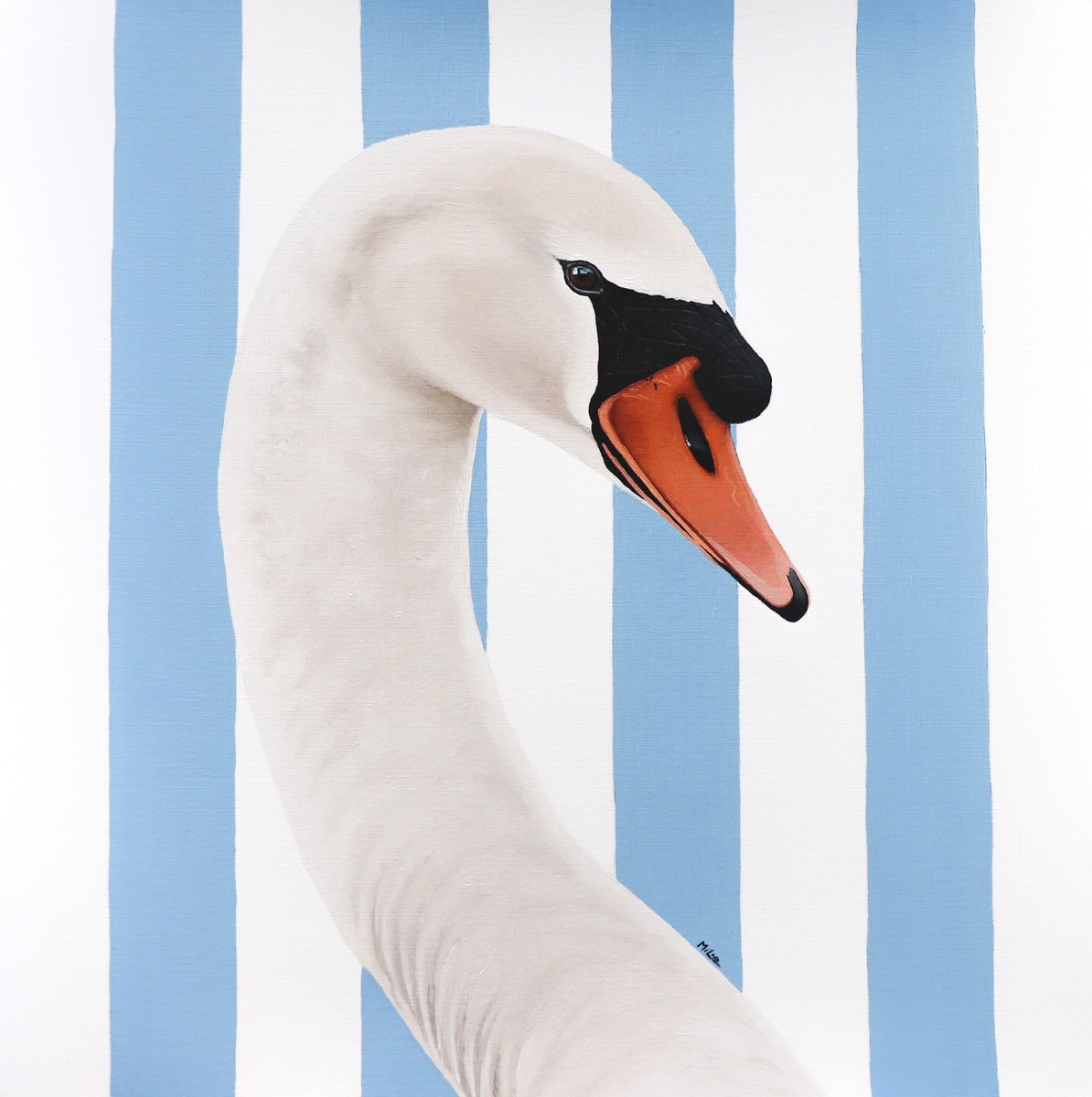 Photorealistic Animal Oil Painting By Milie Lairie, 15 X 15", I See You 127, Original Artwork