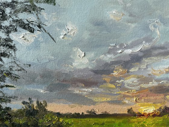 Roadside View at Sunset
