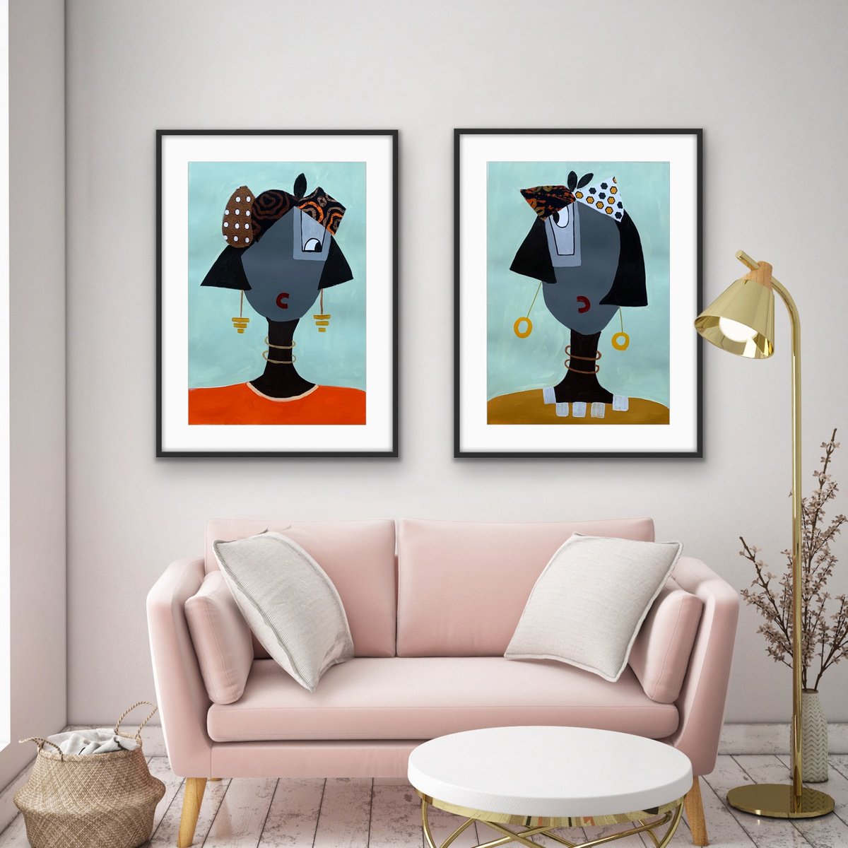 Tis The Privilege Of Friendship (Diptych) By Rashna Hackett, 20 X 27, Artwork For Sale On Artfinder