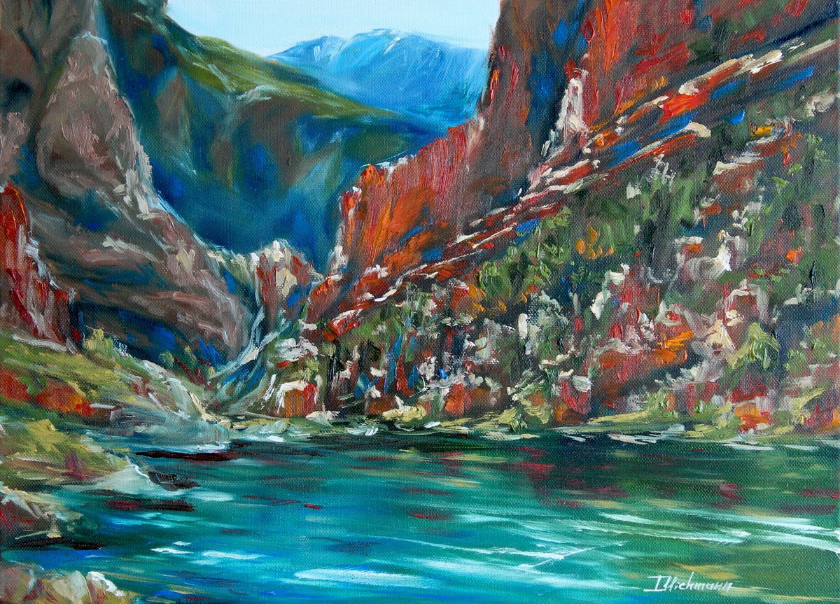 Impressionistic Landscape Oil Painting By Liza Illichmann, 16 X 12", Harmony, Original Artwork