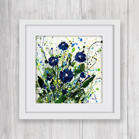 Wishes In Blue - Floral art by Kathy Morton Stanion