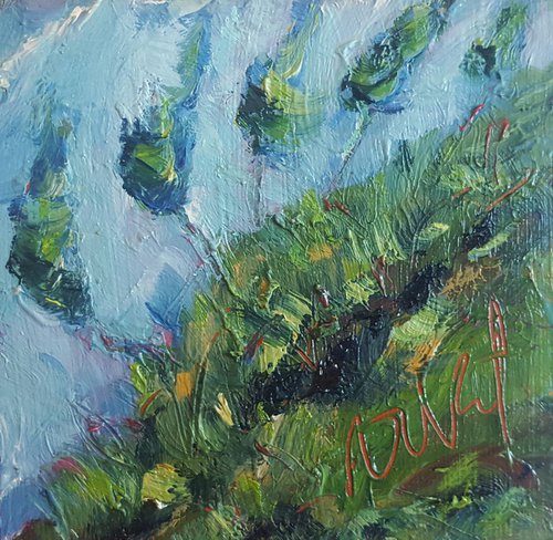 Dancing Trees on a Summer's day in Glendalough Ireland by Niki Purcell