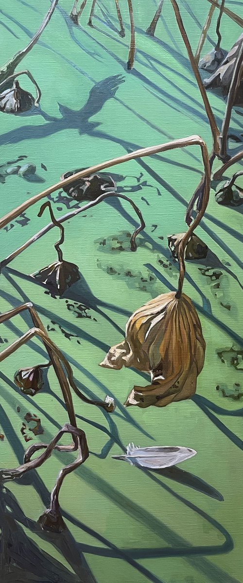 The Flight. Lotus pond by Guzel Min