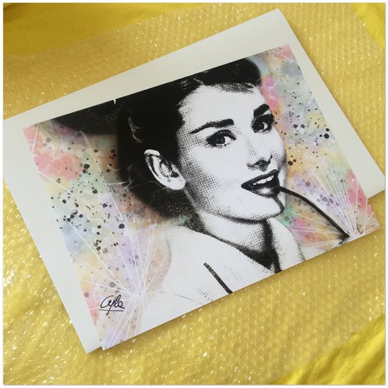 Audrey Hepburn | 2012 | Digital Artwork printed on Photographic Paper | High Quality | Limited Edition of 10 | Simone Morana Cyla | 40 X 30 cm | Published |