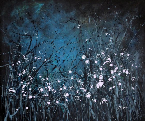 Notturno Regale #11  - Original abstract floral landscape