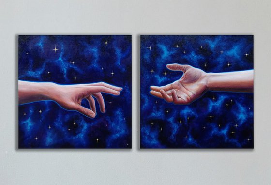 Diptych "Two universes" | 20*20 cm
