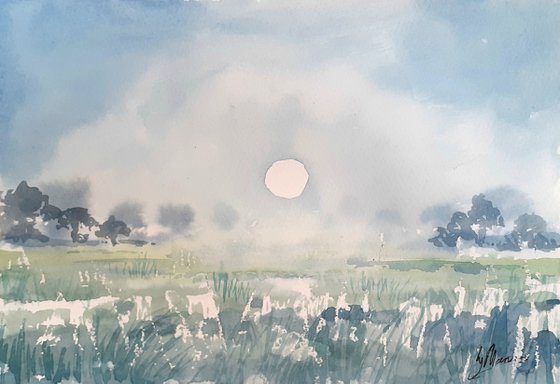 Emerging through the Mist - Norfolk scene
