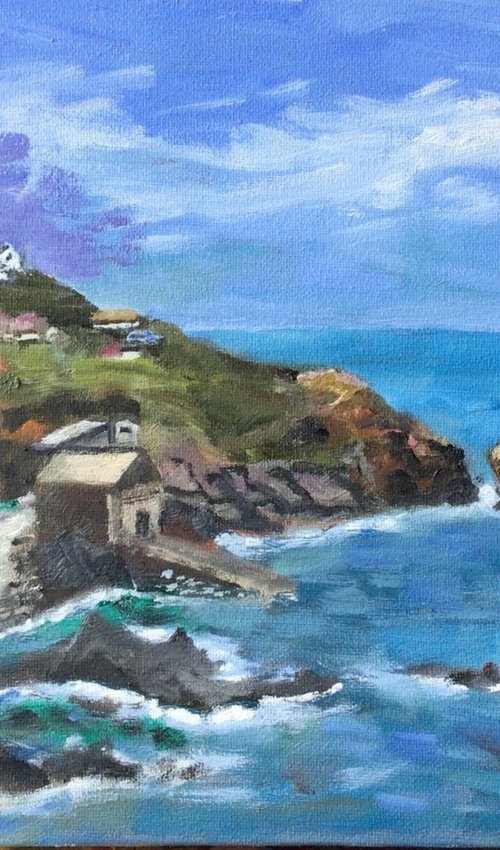 The Lizard in Cornwall. Oil painting. by Julian Lovegrove Art