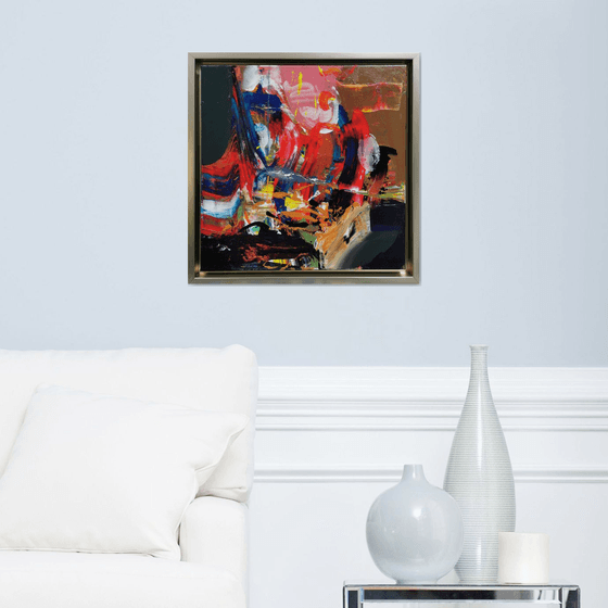 The art signed by Kloska is absolutelly fascinating abstract bold painting Alice dreams