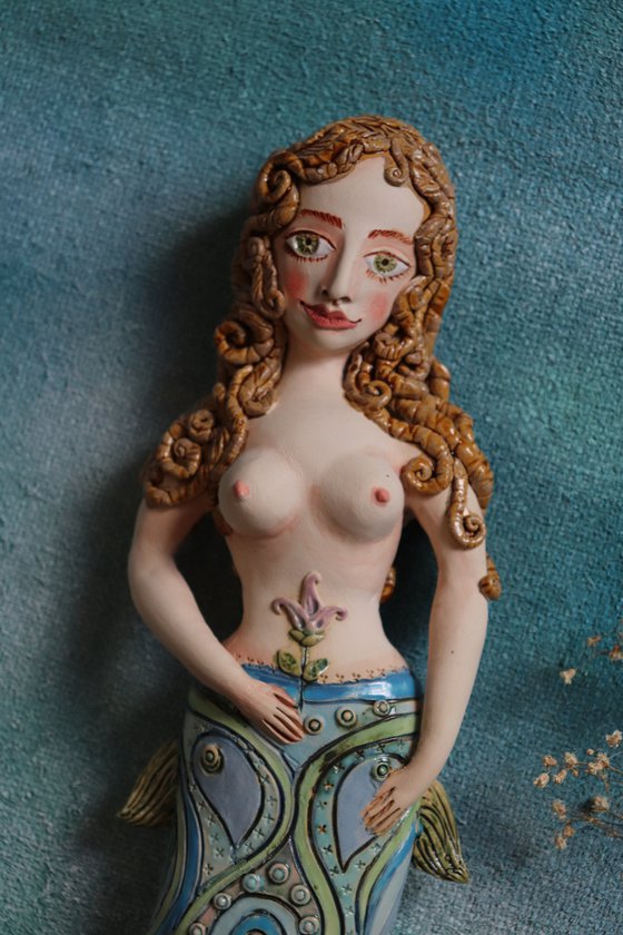 Mermaid,  Wall sculpture by Elya Yalonetski.