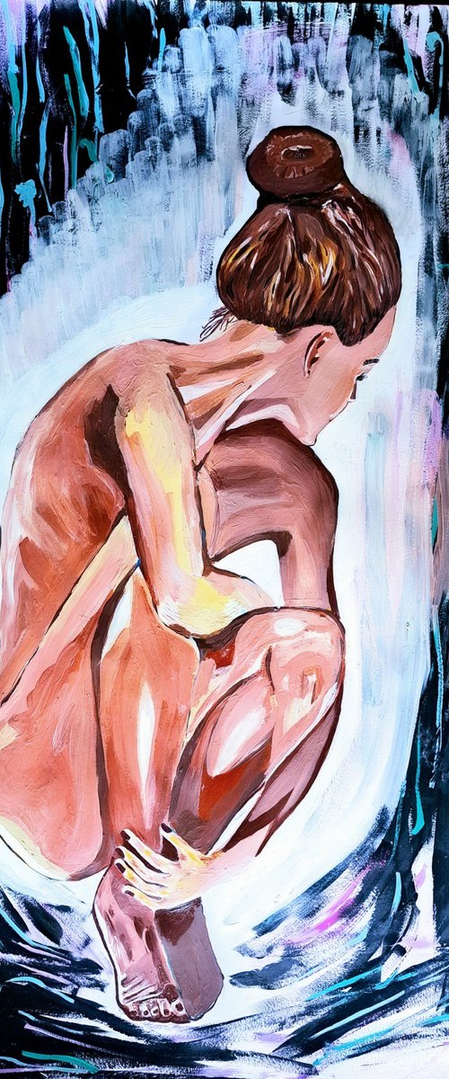 Awakening  (2023)  Acrylic painting  by Sanja Jancic by Sanja Jancic