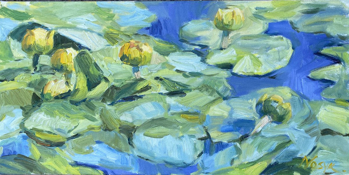 Pond in noon | oil painting on canvas by Nataliia Nosyk