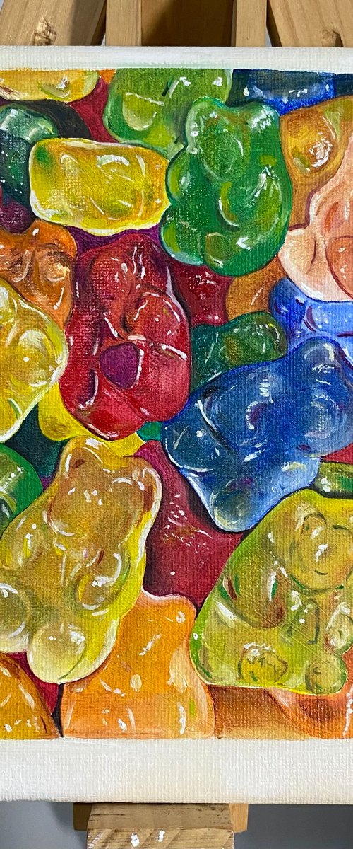Gummy bears original oil painting by Bethany Taylor