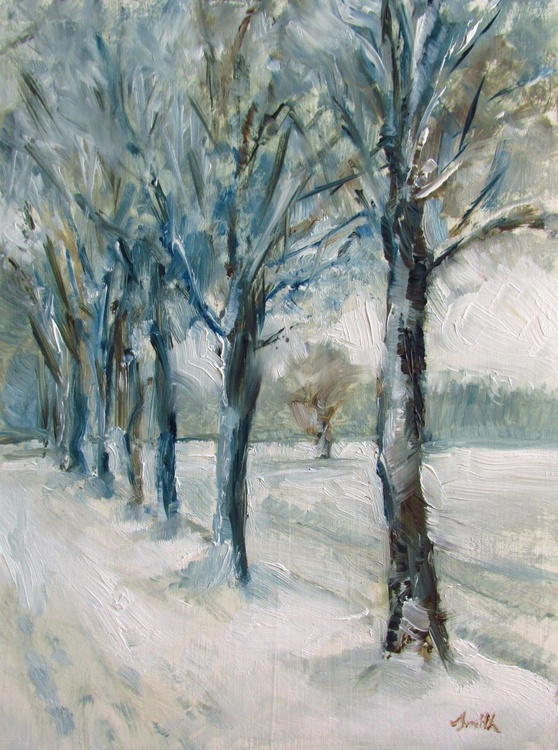 Snow Parade Winter Scene Impressionist Painting Artfinder