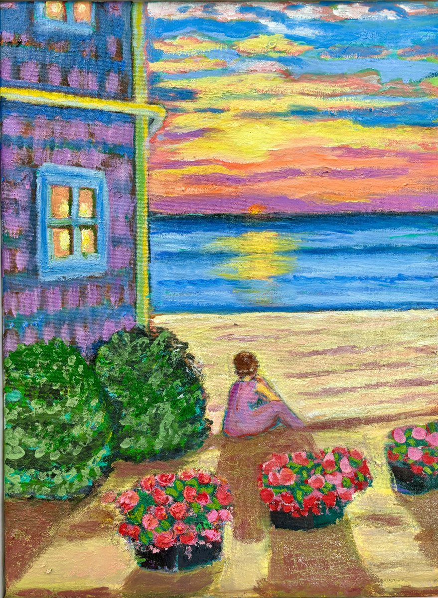 Expressive Landscape Oil Painting By Susan Stewart, 12 X 15", - Homeward Bound - ?, Original Artwork