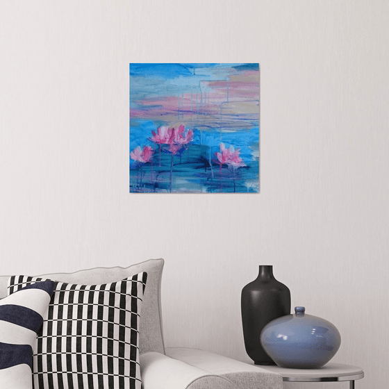 Golden Light on Lilies