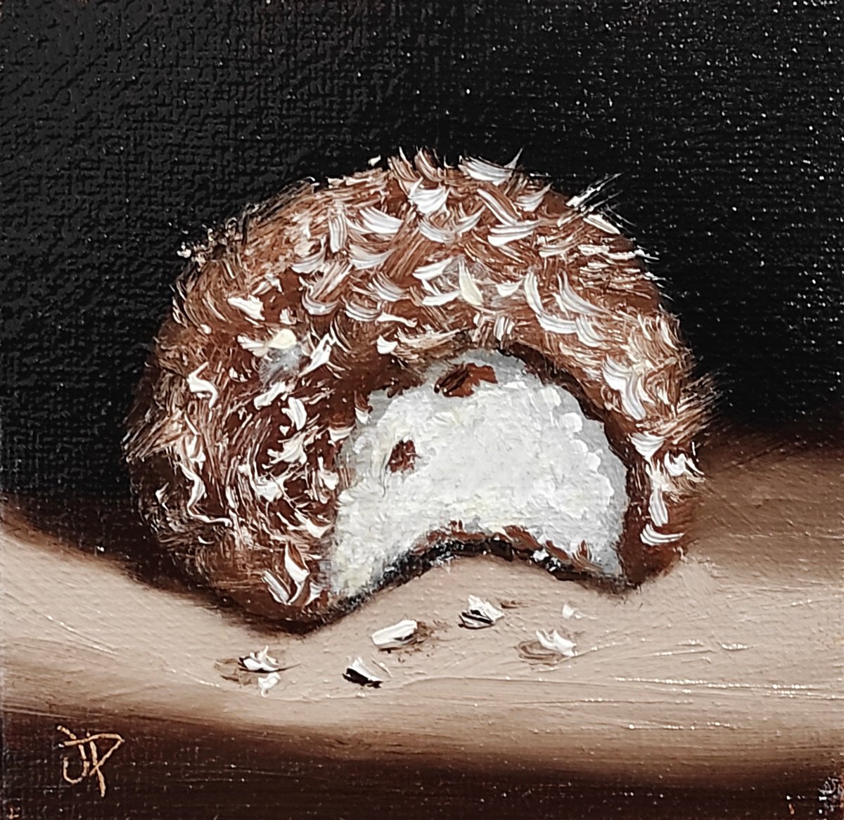 Little Coconut snowball still life by Jane Palmer Art