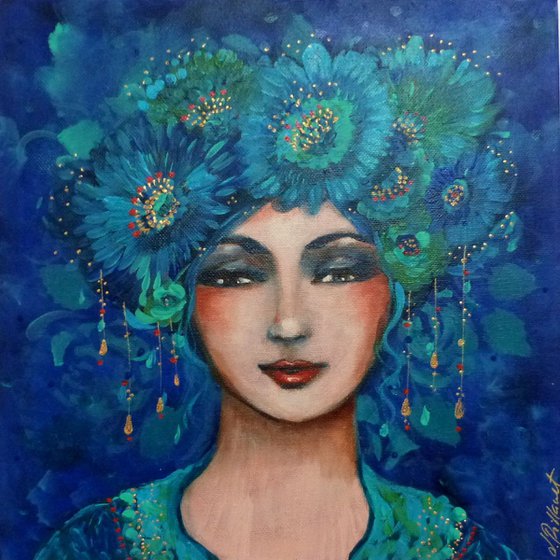 Evgenia blue 30x30cm