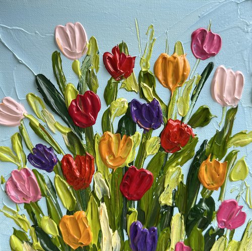 Tulip tapestry by Guzaliya Xavier